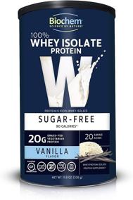 img 4 attached to 🥛 Biochem 100% Whey Isolate Protein - 11.8 oz - Sugar Free Vanilla - High in Vegetarian Protein - Keto-Friendly - Enriched with Amino Acids - Delicious Taste - Rapid Digestion