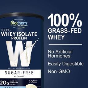 img 2 attached to 🥛 Biochem 100% Whey Isolate Protein - 11.8 oz - Sugar Free Vanilla - High in Vegetarian Protein - Keto-Friendly - Enriched with Amino Acids - Delicious Taste - Rapid Digestion