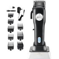 💇 alixane men's cordless hair clipper trimmer kit - professional rechargeable hair cutting set with charging stand, 8 guided combs, for home and barbershop grooming logo