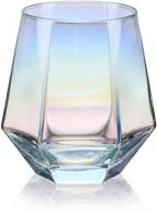 🍷 stylish stemless diamond wine glasses, perfect for men and women - xjjdcb old fashioned whiskey glass, ideal for bars, holiday parties, birthdays, and christmas - versatile colorful glassware for red and white wine cups логотип