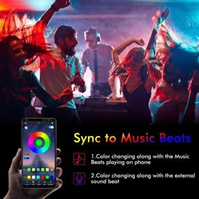 img 2 attached to 🌈 EACHPAI 82ft/25m Smart LED Strip Lights: Sync with Music, Color Changing RGB Light Strip with Bluetooth Control – Perfect for Bedroom, Home Decoration, Party, Festival