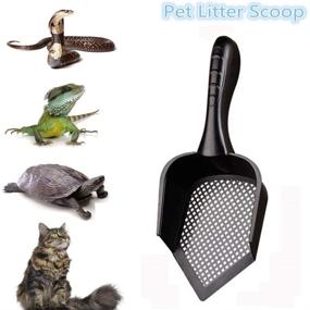 img 3 attached to Efficient Cat Scooper: Fine Sand Sifter, Litter Shovel, Pet Reptile Terrarium Bedding Cleaner Kit