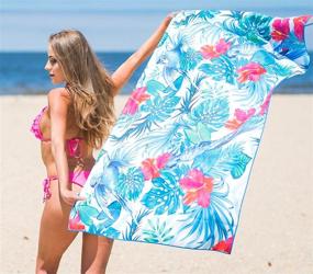 img 3 attached to 🏖️ Large & XL Bondi Safari Microfiber Beach Towel - Quick Dry, Sand-Free Travel Towel in Designer Prints (Paisley, Tropical, Boho) for Beach, Travel, Cruise, Outdoor Adventures - Ideal Gifts for Women