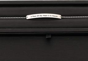 img 1 attached to 🌟 Myospark Memorial Bracelet: A Piece of My Heart is in Heaven - Hand Stamped Gift for Loss