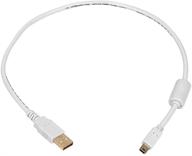 monoprice 1.5-feet usb 2.0 a male to mini-b 5pin male cable - gold plated, white (108632) logo