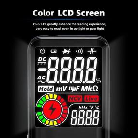 img 2 attached to 🔧 BSIDE Digital Multimeter with Color LCD Display, 9999 Counts, Voltmeter, Rechargeable Battery, Smart Mode, Capacitance, Ohm, Hz, Diode, Duty Cycle, Live Check, Voltage Tester - Black