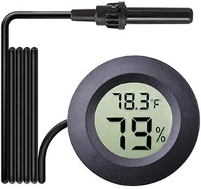 img 4 attached to 🌡️ MEGGSI Mini Digital Hygrometer Thermometer Gauge with Probe - Indoor Outdoor Temperature Humidity Meter for Greenhouse Incubator Reptile Terrarium Humidor - 1.5m Cable - Fahrenheit (℉)/Celsius(℃)