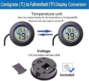 img 1 attached to 🌡️ MEGGSI Mini Digital Hygrometer Thermometer Gauge with Probe - Indoor Outdoor Temperature Humidity Meter for Greenhouse Incubator Reptile Terrarium Humidor - 1.5m Cable - Fahrenheit (℉)/Celsius(℃)