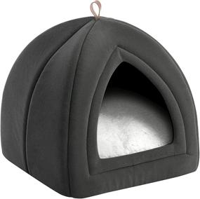 img 4 attached to 🐱 Bedsure Cat Bed for Indoor Cats and Small Dogs - 2-in-1 Cat Tent, Kitten Bed, Cat Hut with Washable Cushion - Outdoor Dog Tent Bed Included