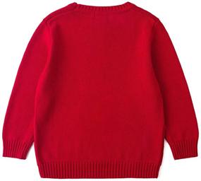 img 3 attached to 👕 Curipeer Boy's and Girl's Cable Knit Crew Neck Fall Sweater Pullover (Sizes 1-8 Years)