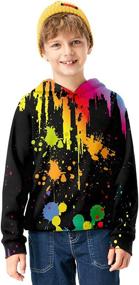 img 2 attached to Linnhoy Colorful Hoodies Crewneck Sweatshirt Outdoor Recreation for Hiking & Outdoor Recreation Clothing