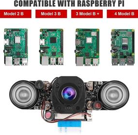 img 1 attached to 📸 Raspberry Pi 4B Camera Kit: IR Camera Module with Holder and Cable - 5MP OV5647 Webcam - Day and Night Vision Switching - Compatible with Raspberry Pi 4B, 3B+, 2B+, Zero and Zero W