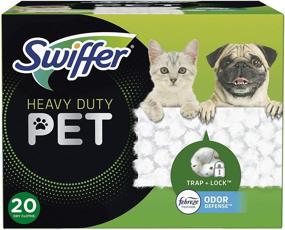 img 4 attached to Efficiently Tackle Pet Hair and Odor with Swiffer Heavy Duty Pet Dry Sweeping Cloth Refills, 20-Count