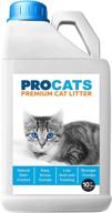 🐱 procats premium cat litter: 100% all natural traditional clumping litter for odor control - chemical free & unscented - ideal for multi-cat households logo