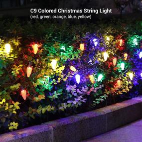 img 2 attached to 🎄 Dewenwils C9 LED Christmas String Lights: 33.3ft Waterproof Multi-Color Outdoor Decoration for Patio, Deck, Tree - UL Listed