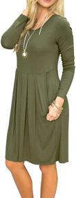 img 2 attached to Basic Faith Pleated Pockets Mustard 2XL Women's Clothing and Dresses