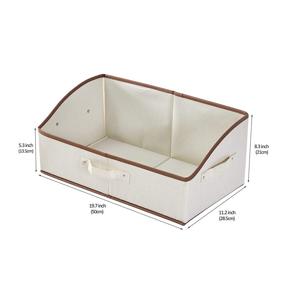 img 3 attached to 📦 Maximize Closet Space with Onlycube Trapezoid Storage Bins, 3-Pack Beige Organizer Boxes for Shelves