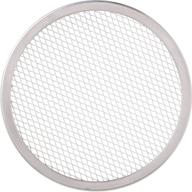 enhance your pizza baking with winware's 8-inch seamless aluminum pizza screen logo
