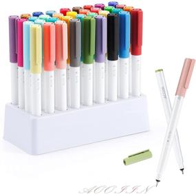 img 4 attached to 🖌️ AOOIIN 36 Colors Fine Point Pens Set for Cricut Maker/Explore Air 2 - 0.4 Tip Ultimate Set for Writing, Note Taking, Journaling, Coloring, Drawing - Compatible with Cricut Cutting Machines