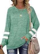 color block sweaters for women: geifa crewneck sweatshirts with long sleeve tunic tops logo