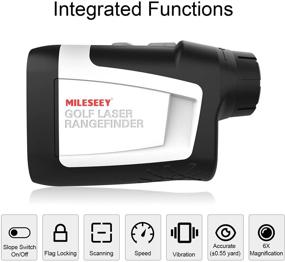 img 3 attached to 🏌️ MiLESEEY Golf Range Finder with Slope On/Off, 660 Yards Range Finder with Flag-Lock, Vibration, and Carrying Case - Legal for Tournament Play, Accurate to ±0.55 Yards, 6X Magnification, Free Battery Included