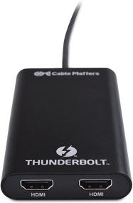 img 1 attached to 🔌 Кабель Matters Thunderbolt 3 к двум адаптерам HDMI: сертифицирован для двух 4К 60 Гц | Mac и Windows | Не для портов USB-C без логотипа Thunderbolt.