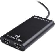 🔌 кабель matters thunderbolt 3 к двум адаптерам hdmi: сертифицирован для двух 4к 60 гц | mac и windows | не для портов usb-c без логотипа thunderbolt. логотип