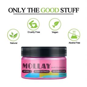 img 3 attached to 🌈 MOLLAY 10-Color Vegan Hair Color Wax: Cruelty-Free, Wash-Out Temporary Hair Color in Pink and More!