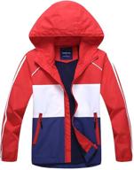 ❄️ m2c hooded full zip windproof fleece boys' jackets & coats: ideal winter wear for optimal protection logo