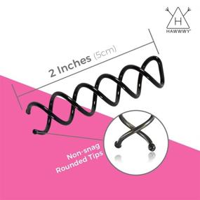 img 2 attached to 🌪️ Hawwwy Spiral Bobby Pins: 8 Pack Spin Pins for Quick and Easy Bun Making - Perfect Updo Hair Accessory, Small and Stylish (Black 2 Inches)