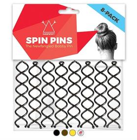 img 3 attached to 🌪️ Hawwwy Spiral Bobby Pins: 8 Pack Spin Pins for Quick and Easy Bun Making - Perfect Updo Hair Accessory, Small and Stylish (Black 2 Inches)