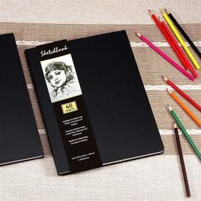 img 3 attached to 📚 Durable Hardcover Sketchbook - Professional 9"x 12" Sketch Pad for Artists, Kids, and Amateurs - Ideal for Drawing with Pens, Pencils, and Sketching Stick!