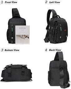 img 3 attached to 🎒 Sling Chest Shoulder Backpacks for Optimal Comfort and Style