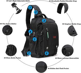 img 2 attached to 🎒 Sling Chest Shoulder Backpacks for Optimal Comfort and Style