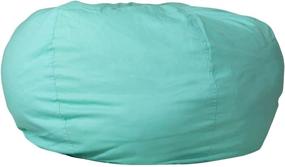 img 2 attached to 🪑 Oversized Solid Mint Green Bean Bag Chair for Kids and Adults by Flash Furniture: A Perfect Addition to Any Space