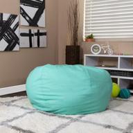 🪑 oversized solid mint green bean bag chair for kids and adults by flash furniture: a perfect addition to any space logo