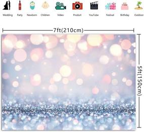 img 2 attached to 📸 Stylish Simplicity Bling Theme Bokeh Photography Backdrop - Dreamy Silvery White Spots - 7x5ft – Baby Shower, Birthday, Carnival Party, Newborn Children Portrait Photo