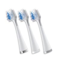 waterpik triple sonic replacement complete care tooth brush heads (white, 3 count) - strb-3ww for optimal oral hygiene logo