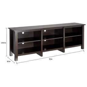 img 3 attached to 📺 Brown 70-inch TV Stand Storage Media Console Entertainment Center by ROCKPOINT