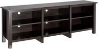 📺 brown 70-inch tv stand storage media console entertainment center by rockpoint logo