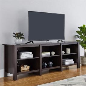 img 1 attached to 📺 Brown 70-inch TV Stand Storage Media Console Entertainment Center by ROCKPOINT