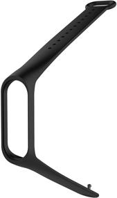 img 2 attached to 📿 MIPHEE 2-Pack Black Silicone Bands: Perfect Replacement Strap for Mi Band 4/3 Xiaomi Smartwatch