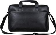 💼 kenneth cole reaction modern dilemma faux leather laptop & tablet business case bag, black - style #2, 15.6" screen size, one size logo