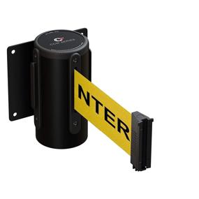 img 2 attached to CCW Series WMB-125 Fixed Wall Mount Retractable Belt Barrier 11 Foot With Black Steel Case (Yellow&#34