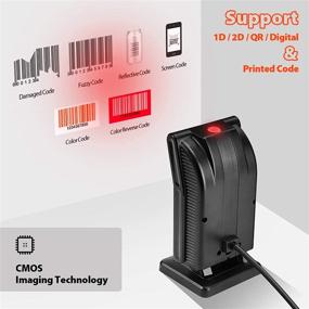 img 2 attached to 💻 Проводной штрих-код-сканер Plug & Play через USB - беспроводное считывание QR-кода 2D и 1D для ПК, POS-терминалов, складов, производственных цехов и спортзалов - автоматическое сканирование сканеров для считывания Data Matrix, PDF 417 и других форматов от Munbyn.