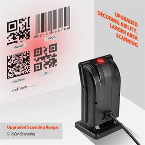 img 3 attached to 💻 Проводной штрих-код-сканер Plug & Play через USB - беспроводное считывание QR-кода 2D и 1D для ПК, POS-терминалов, складов, производственных цехов и спортзалов - автоматическое сканирование сканеров для считывания Data Matrix, PDF 417 и других форматов от Munbyn.