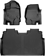 🚗 max liner a0167/b0167 mat for 2015-2021 ford f-150 supercrew cab with 1st row bucket seats, in black logo