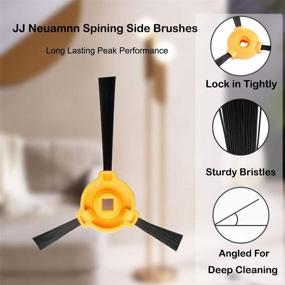 img 1 attached to JJ Neumann Replacement Parts (New Version) - Compatible with EcoVacs Deebot 500, 600, 601, 711, N79W, N79W Plus - Kit DO3GKTA: 6 Brushes and 6 Filters