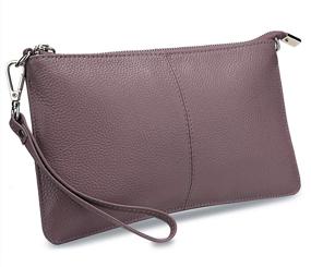 img 4 attached to YALUXE Clutch Wristlet Leather Shoulder Women's Handbags & Wallets and Wristlets