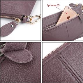 img 3 attached to YALUXE Clutch Wristlet Leather Shoulder Women's Handbags & Wallets and Wristlets